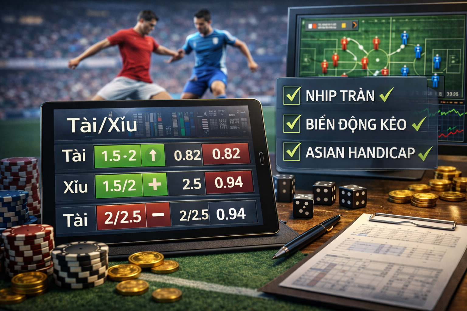 Tỷ lệ kèo bóng đá trực tuyến